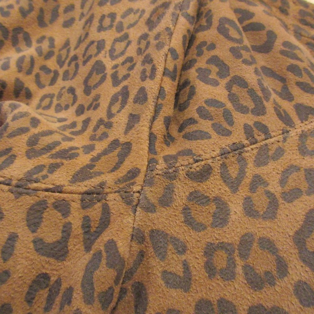 Vintage  Leather Swing jacket, leopard print - Picture 10 of 12
